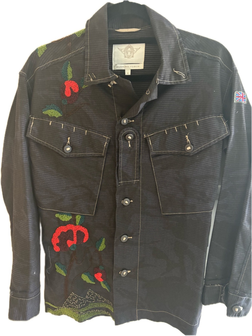 Black Embroidered Floral Button-Up Jacket
Burning Torch Alchemy jacket